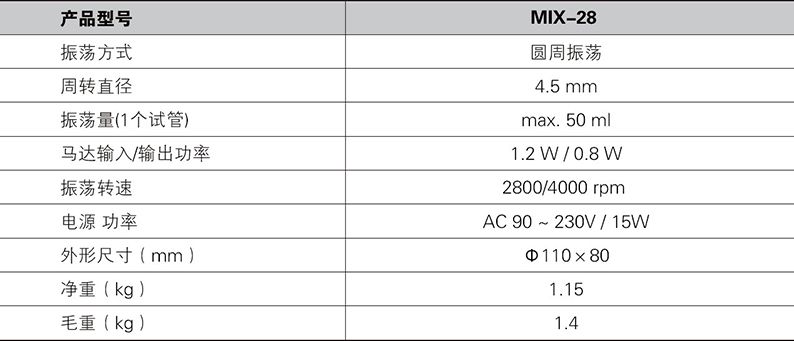 漩涡混合器 MIX-28